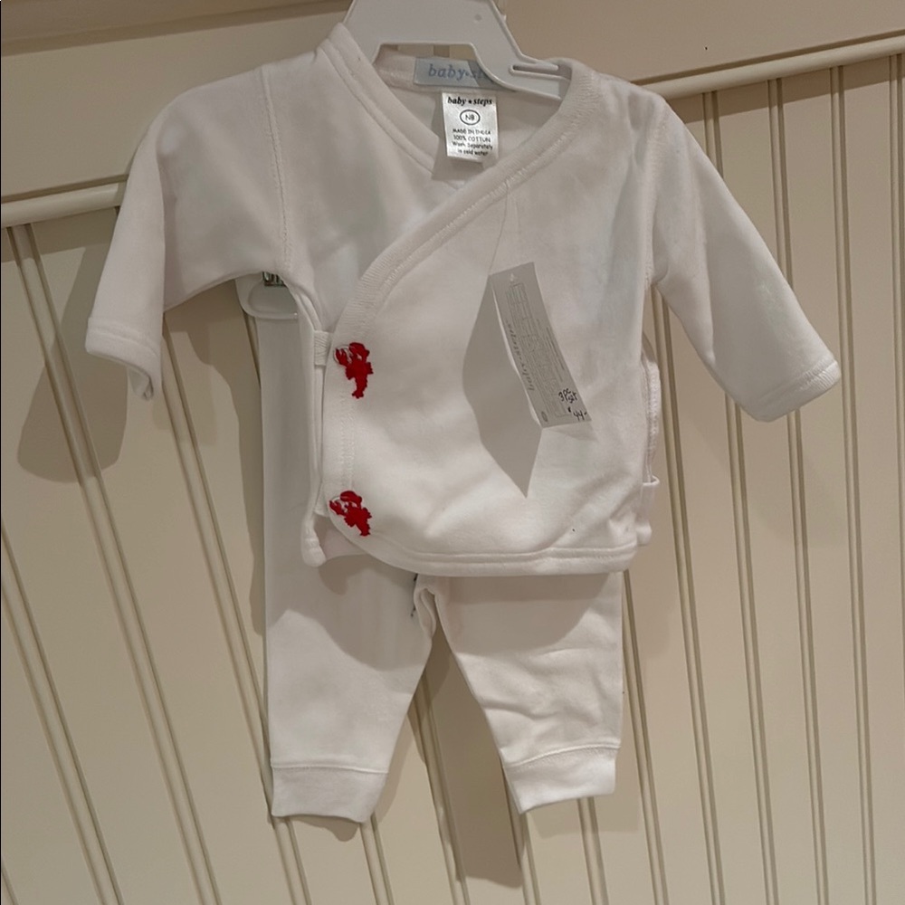 3 piece newborn set with lobsters